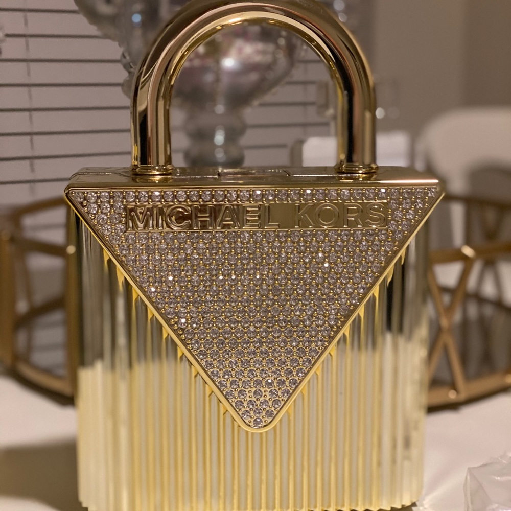 NWT Michael Kors Mercer Gold Lock handbag